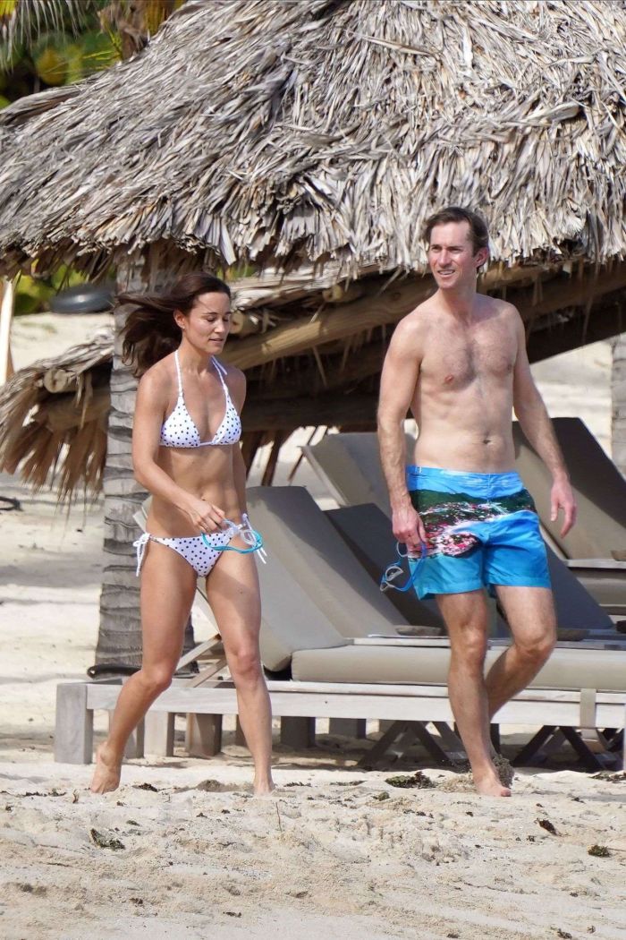 Pippa Middleton In Bikini With Her Partner At The Beach In St Barts