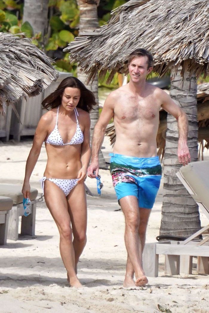 Pippa Middleton In Bikini With Her Partner At The Beach In St Barts