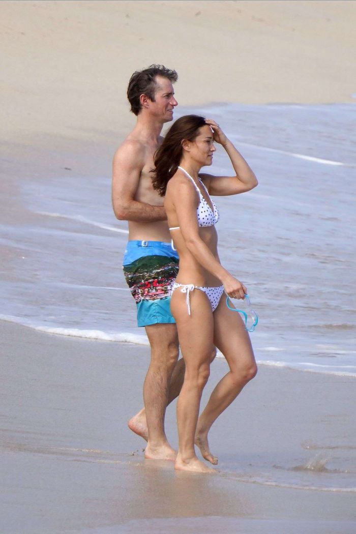 Pippa Middleton In Bikini With Her Partner At The Beach In St Barts