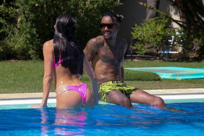 Rebecca Gormley Enjoying In Bikini At The Pool In Marbella