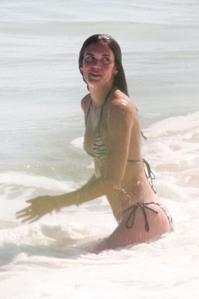 Sara Sampaio Candids In Bikini At The Beach In Tulum