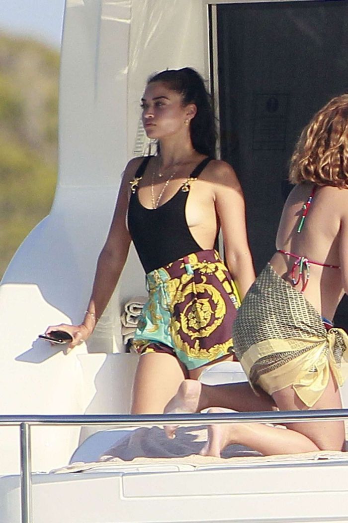 Shanina Shaik On A Yacht With Friends In Formentera
