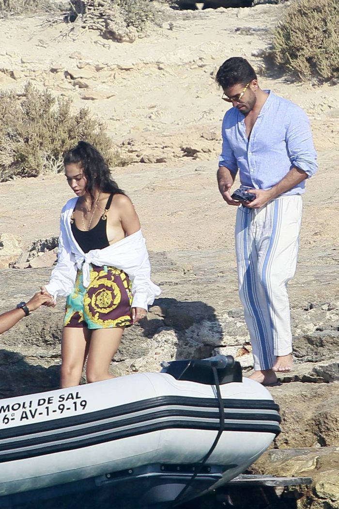 Shanina Shaik On A Yacht With Friends In Formentera