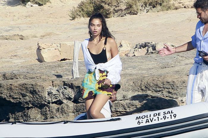 Shanina Shaik On A Yacht With Friends In Formentera