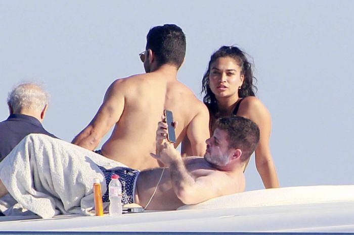 Shanina Shaik On A Yacht With Friends In Formentera
