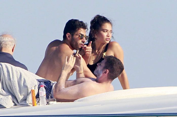 Shanina Shaik On A Yacht With Friends In Formentera