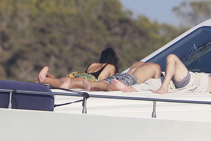 Shanina Shaik On A Yacht With Friends In Formentera
