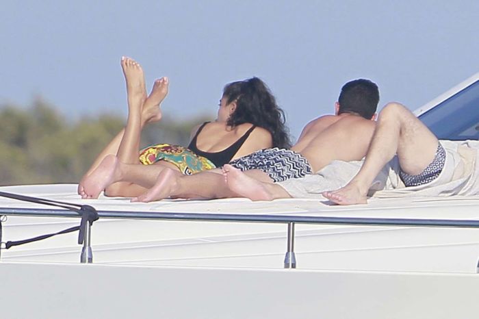 Shanina Shaik On A Yacht With Friends In Formentera