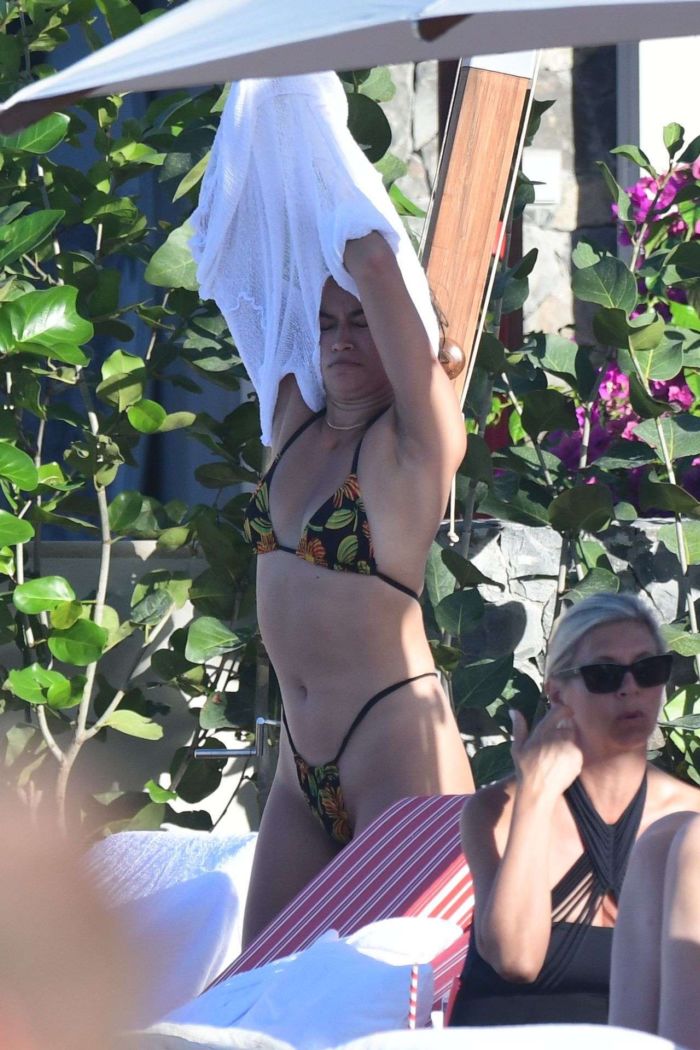 Shanina Shaik On A Bikini Vacation At A Pool In St Barts'