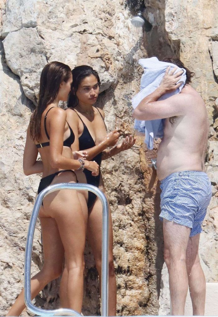 Shanina Shaik On A Bikini Vacation With A Friend At The Swimming Pool In Antibes