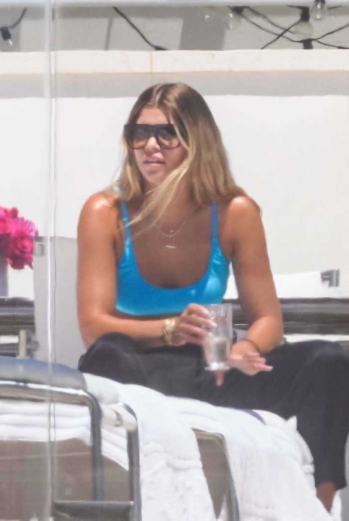 Sofia Richie Vacationing In A Blue Bikini In Malibu