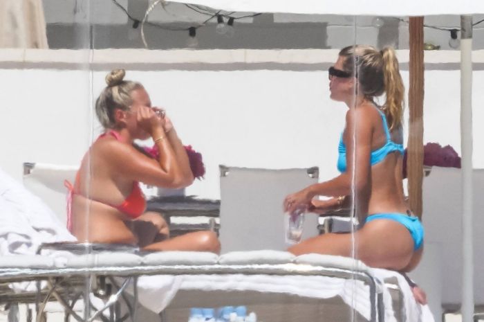 Sofia Richie Vacationing In A Blue Bikini In Malibu