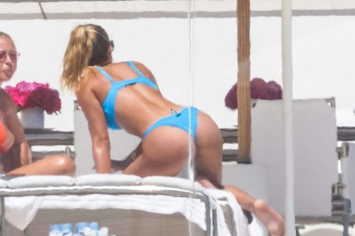 Sofia Richie Vacationing In A Blue Bikini In Malibu