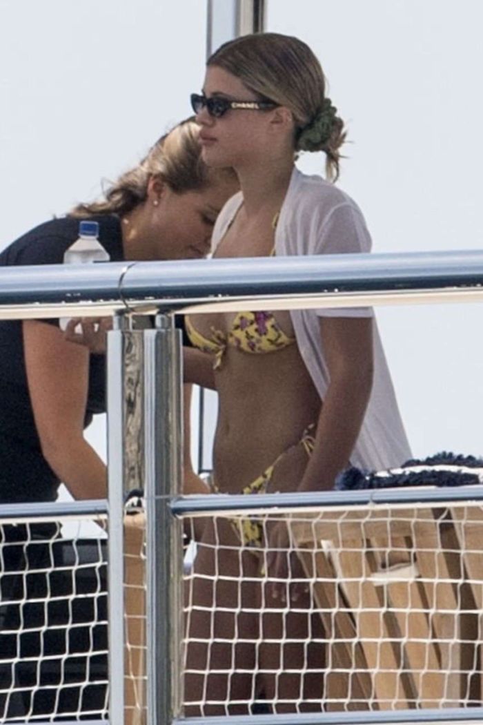 Sofia Richie On A Vacation In Bikini On A Yacht In Capri