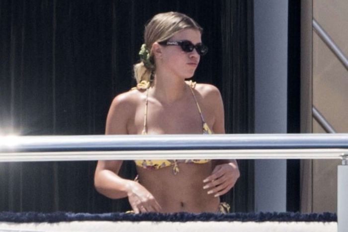 Sofia Richie On A Vacation In Bikini On A Yacht In Capri