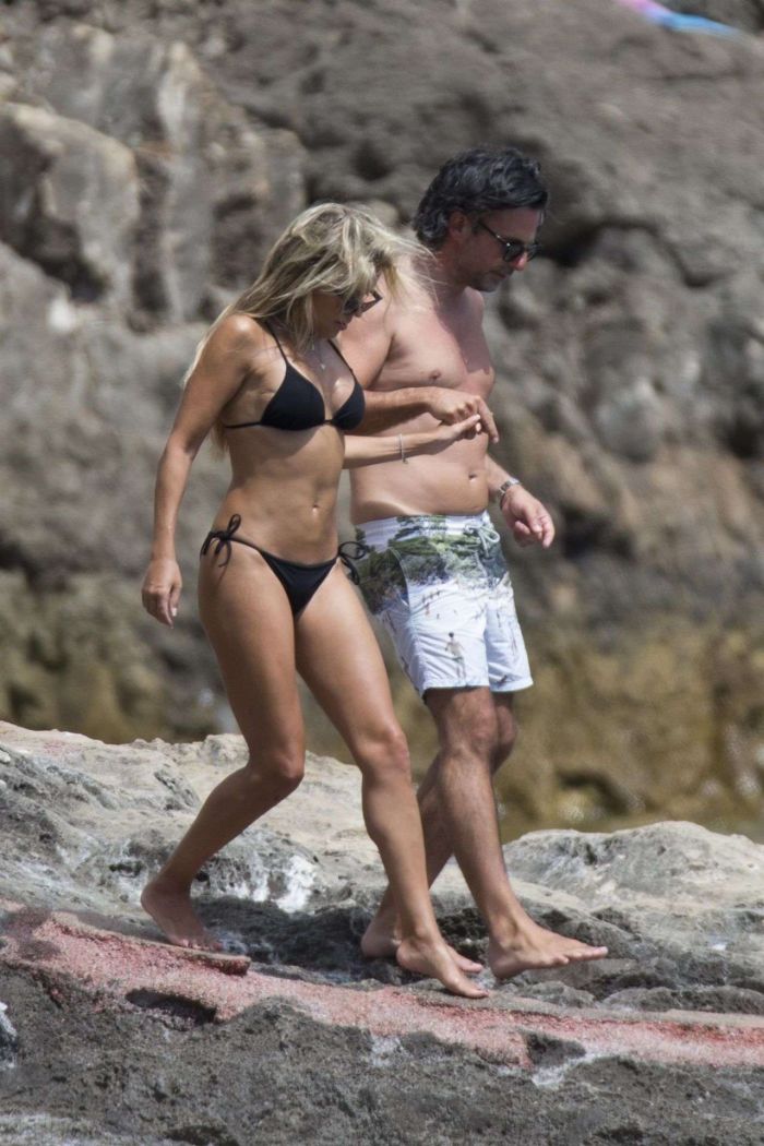 Sylvie Meis Holidays In Bikini At The Beach In Mallorca