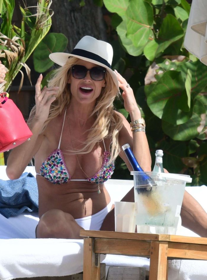 Victoria Silvstedt Candids In A Bikini In St Barts