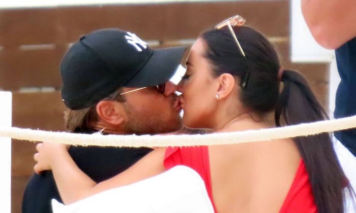 Yazmin Oukhellou Candids In A Racy Red Swimwear