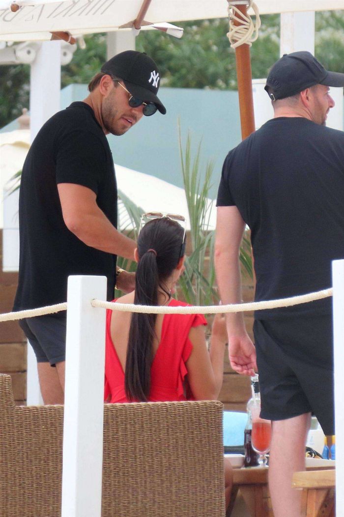 Yazmin Oukhellou Candids In A Racy Red Swimwear
