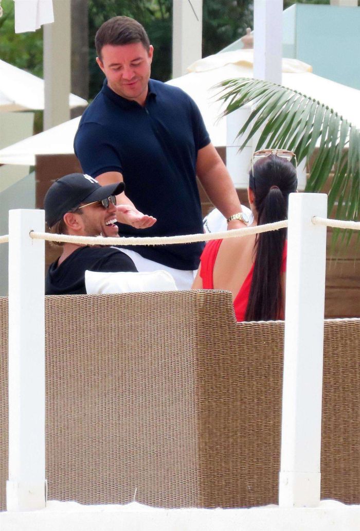 Yazmin Oukhellou Candids In A Racy Red Swimwear