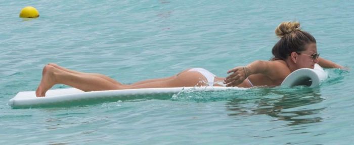 Zara Holland On A Bikini Vacation At A Beach In Barbados